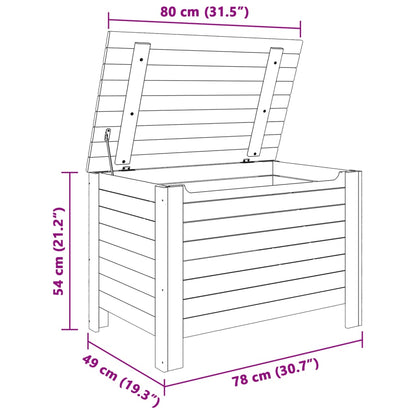 Storage Box with Lid RANA 80x49x54 cm Solid Wood Pine