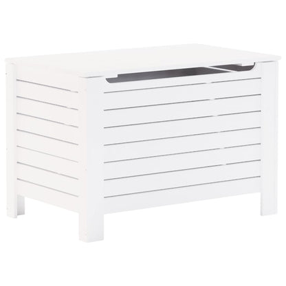 Storage Box with Lid RANA White 80x49x54 cm Solid Wood Pine