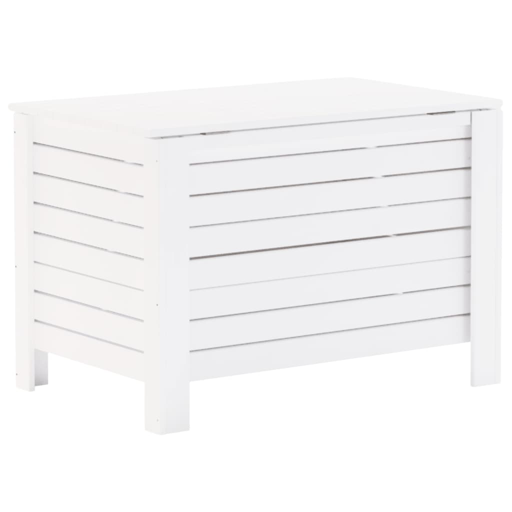 Storage Box with Lid RANA White 80x49x54 cm Solid Wood Pine