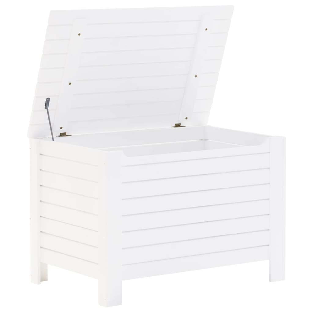 Storage Box with Lid RANA White 80x49x54 cm Solid Wood Pine