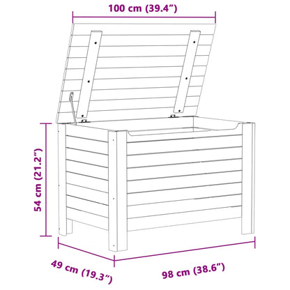 Storage Box with Lid RANA 100x49x54 cm Solid Wood Pine