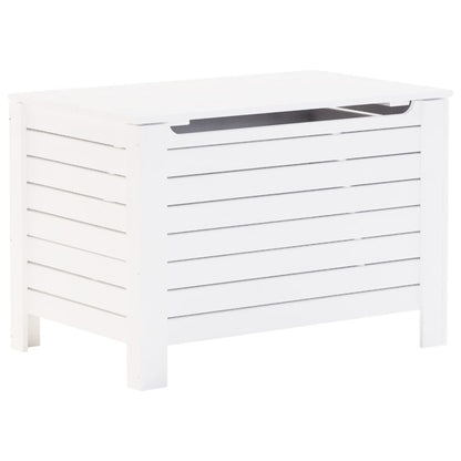 Storage Box with Lid RANA White 100x49x54 cm Solid Wood Pine