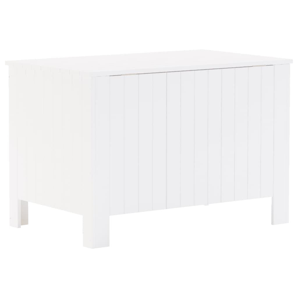 Storage Box with Lid RANA White 80x49x54 cm Solid Wood Pine