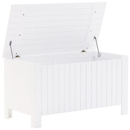 Storage Box with Lid RANA White 100x49x54 cm Solid Wood Pine