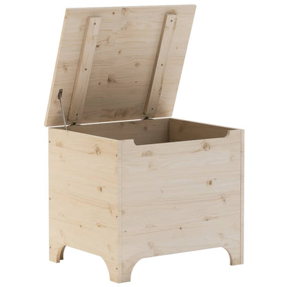 Storage Box with Lid RANA 60x49x54 cm Solid Wood Pine