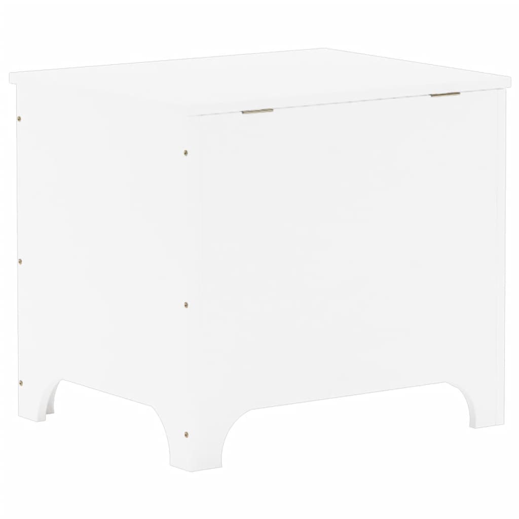 Storage Box with Lid RANA White 60x49x54 cm Solid Wood Pine