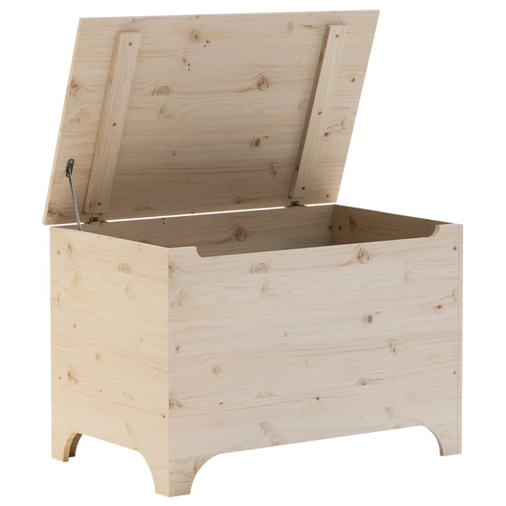 Storage Box with Lid RANA 80x49x54 cm Solid Wood Pine