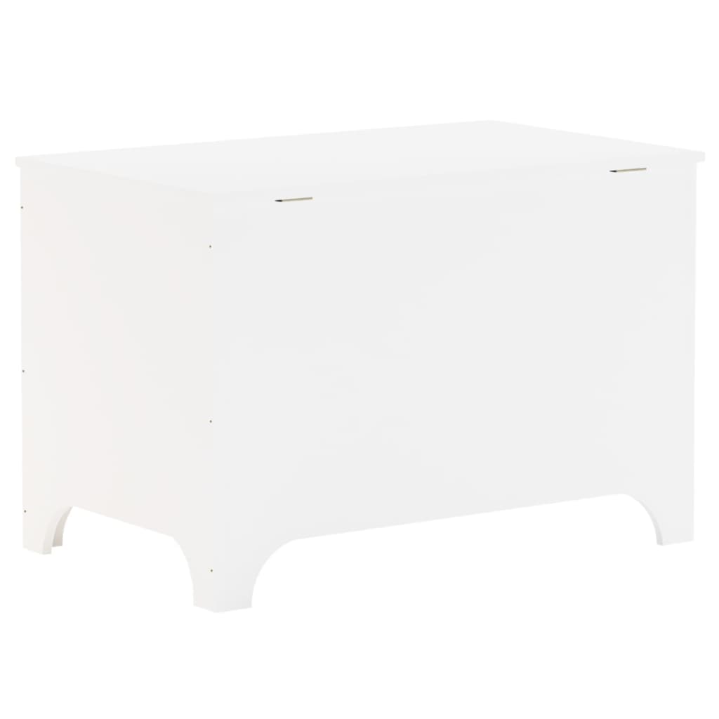 Storage Box with Lid RANA White 80x49x54 cm Solid Wood Pine