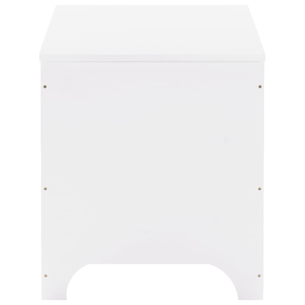 Storage Box with Lid RANA White 100x49x54 cm Solid Wood Pine