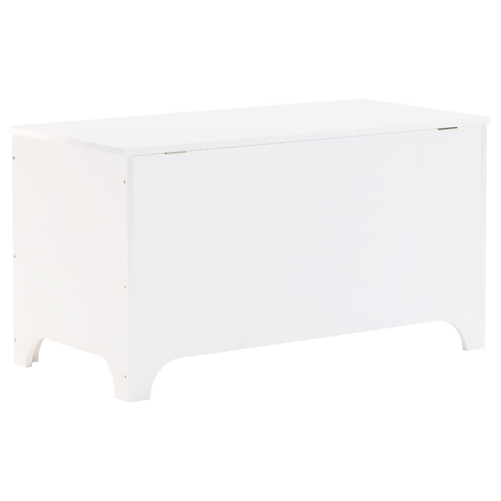 Storage Box with Lid RANA White 100x49x54 cm Solid Wood Pine