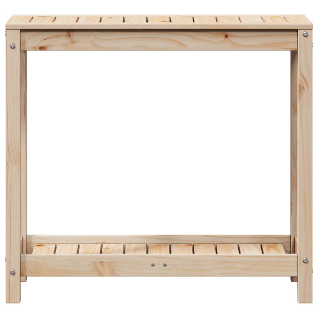 Potting Table with Shelf 82.5x35x75 cm Solid Wood Pine