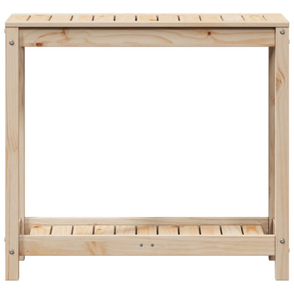 Potting Table with Shelf 82.5x35x75 cm Solid Wood Pine