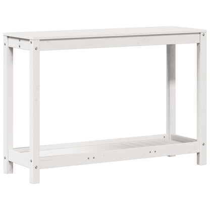 Potting Table with Shelf White 108x35x75 cm Solid Wood Pine