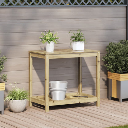 Potting Table with Shelf 82.5x50x75 cm Impregnated Wood Pine