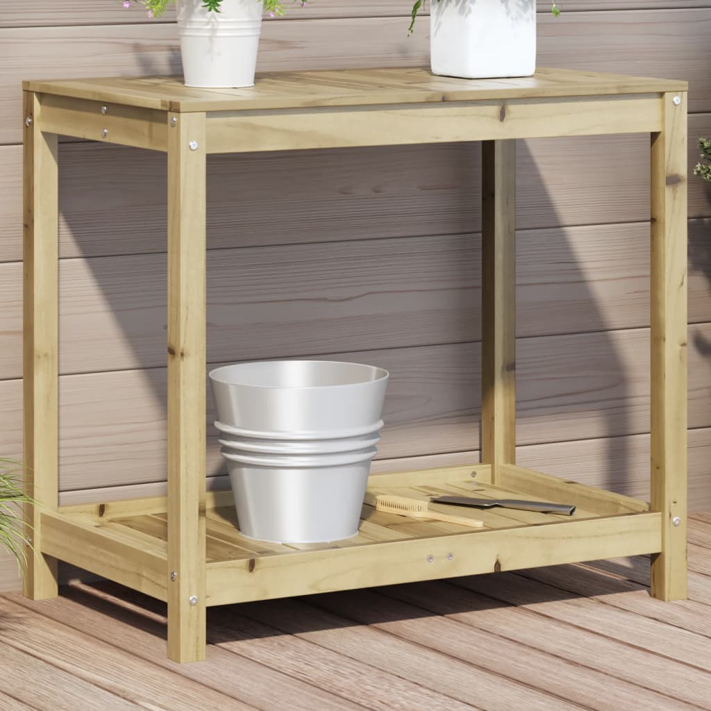 Potting Table with Shelf 82.5x50x75 cm Impregnated Wood Pine