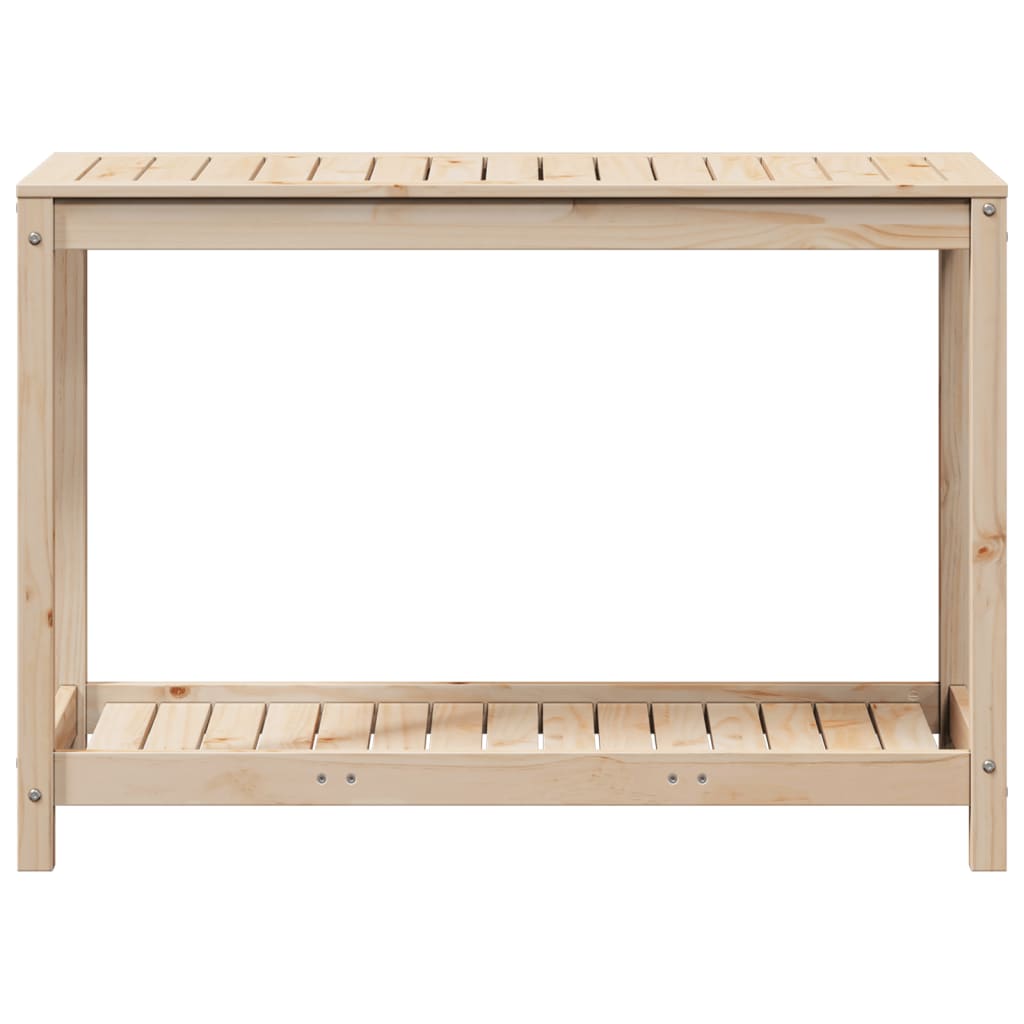 Potting Table with Shelf 108x50x75 cm Solid Wood Pine