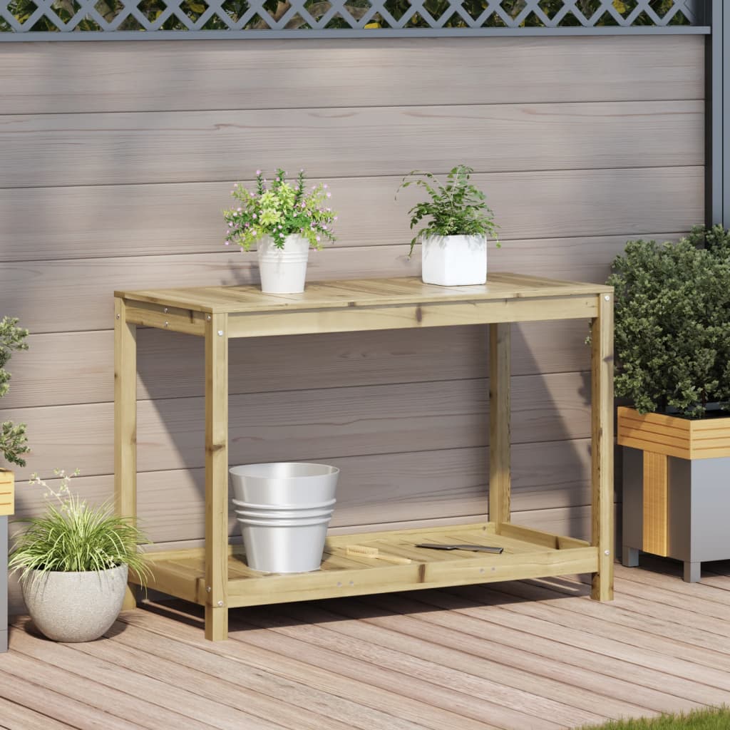 Potting Table with Shelf 108x50x75 cm Impregnated Wood Pine