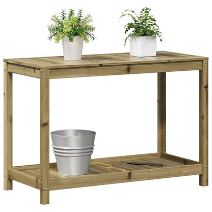 Potting Table with Shelf 108x50x75 cm Impregnated Wood Pine