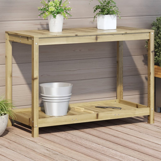 Potting Table with Shelf 108x50x75 cm Impregnated Wood Pine