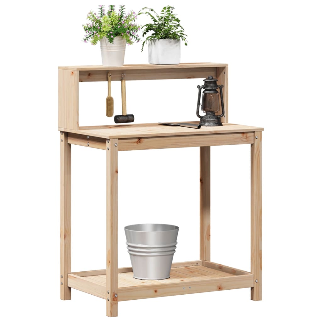 Potting Table with Shelves 82.5x50x109.5 cm Solid Wood Pine