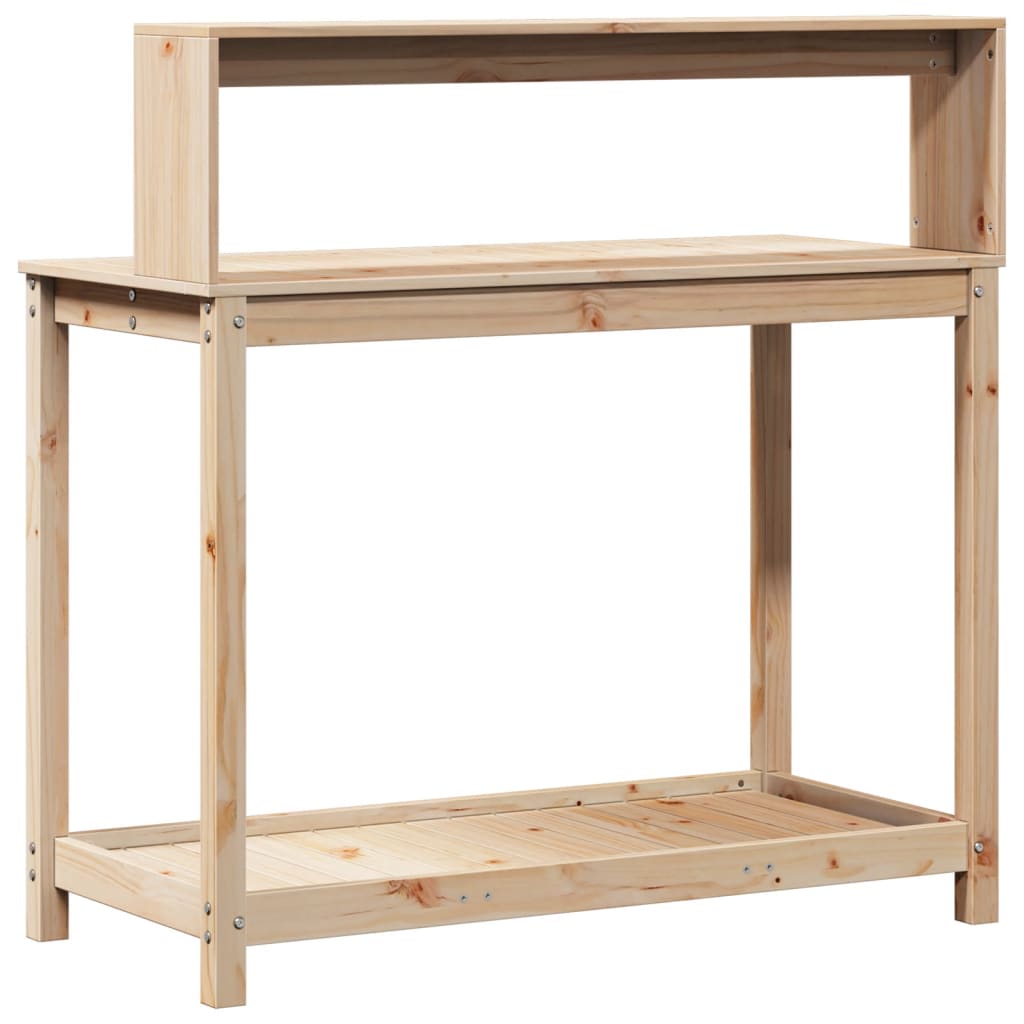 Potting Table with Shelves 108x50x109.5 cm Solid Wood Pine