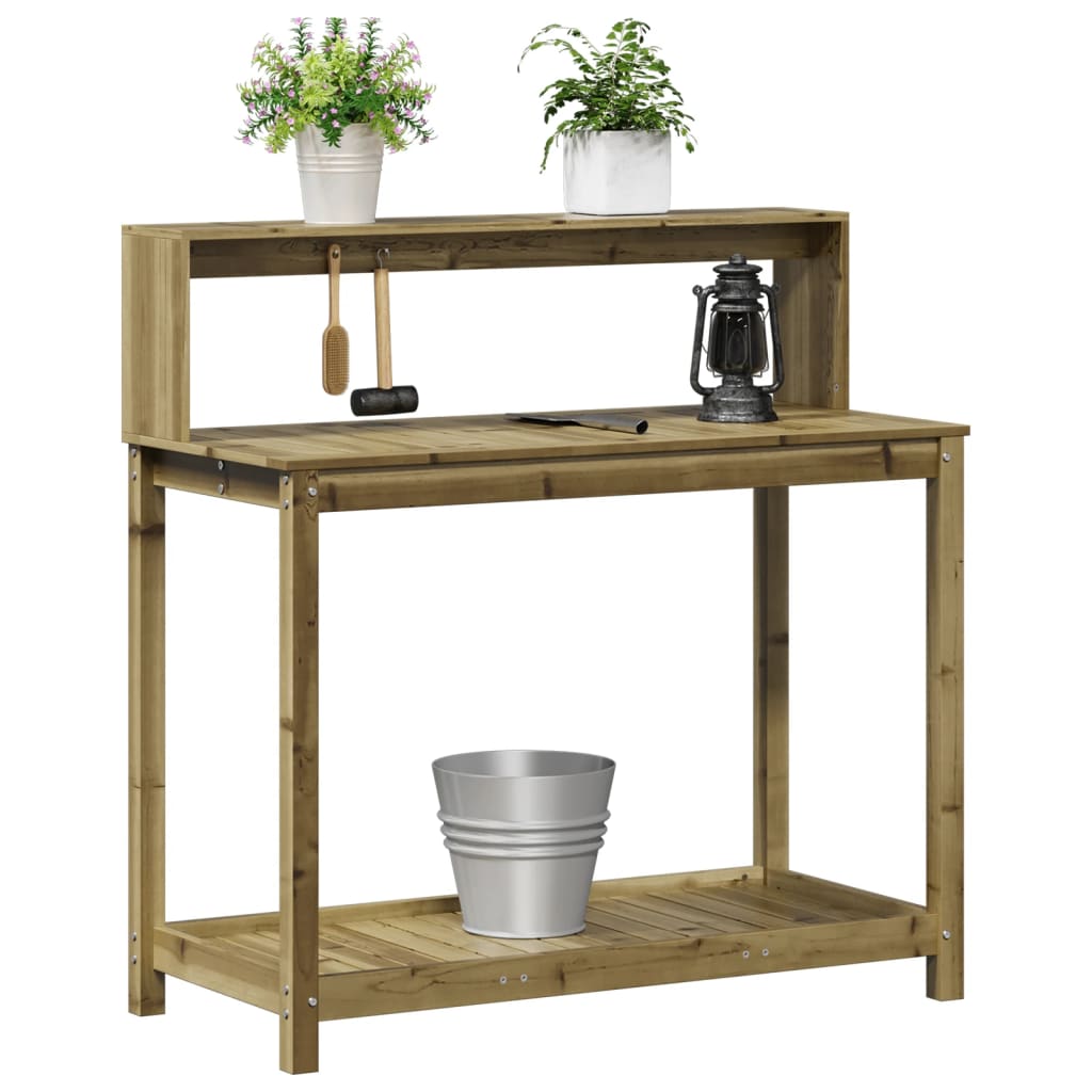 Potting Table with Shelves 108x50x109.5 cm Impregnated Wood Pine