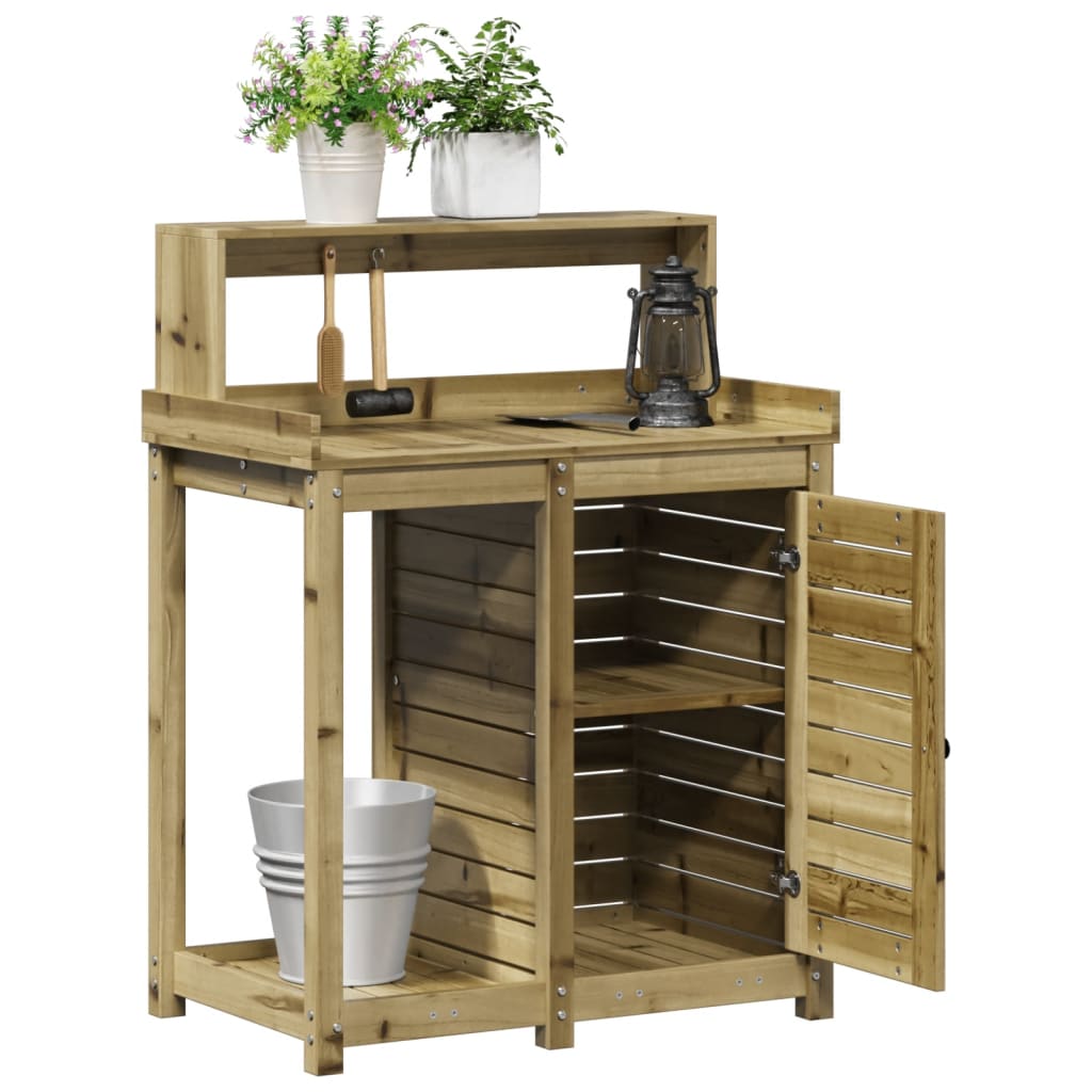 Potting Table with Shelves 82.5x50x109.5 cm Impregnated Wood Pine