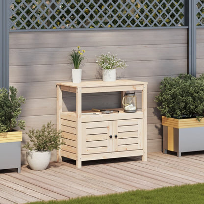 Potting Table with Shelves 82.5x45x81 cm Solid Wood Pine