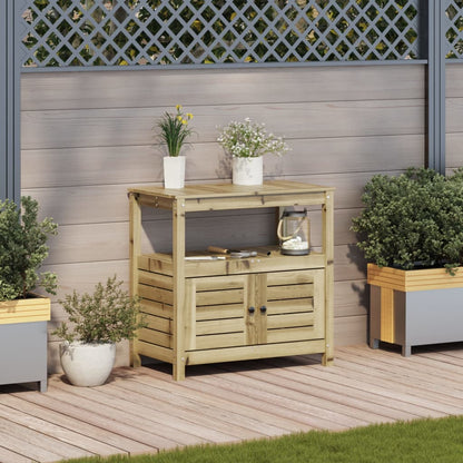 Potting Table with Shelves 82.5x45x81 cm Impregnated Wood Pine