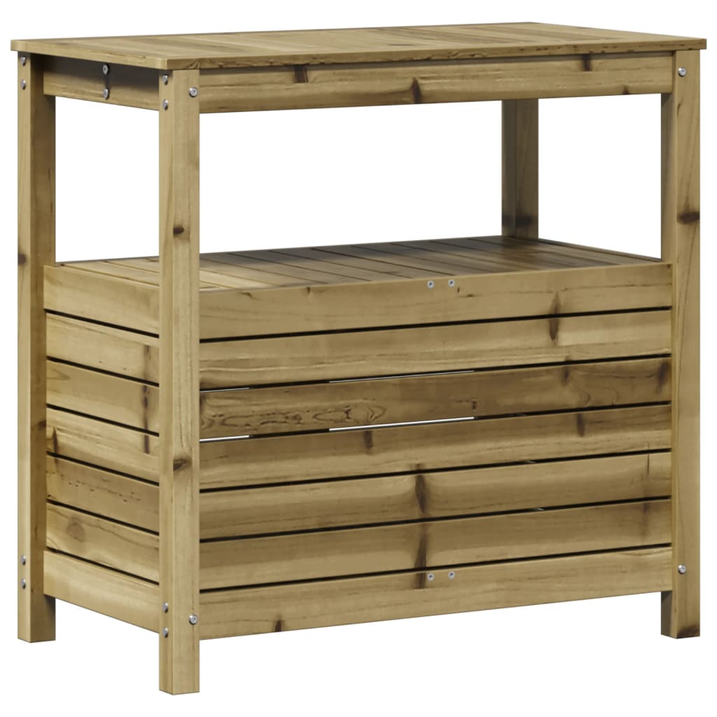 Potting Table with Shelves 82.5x45x81 cm Impregnated Wood Pine