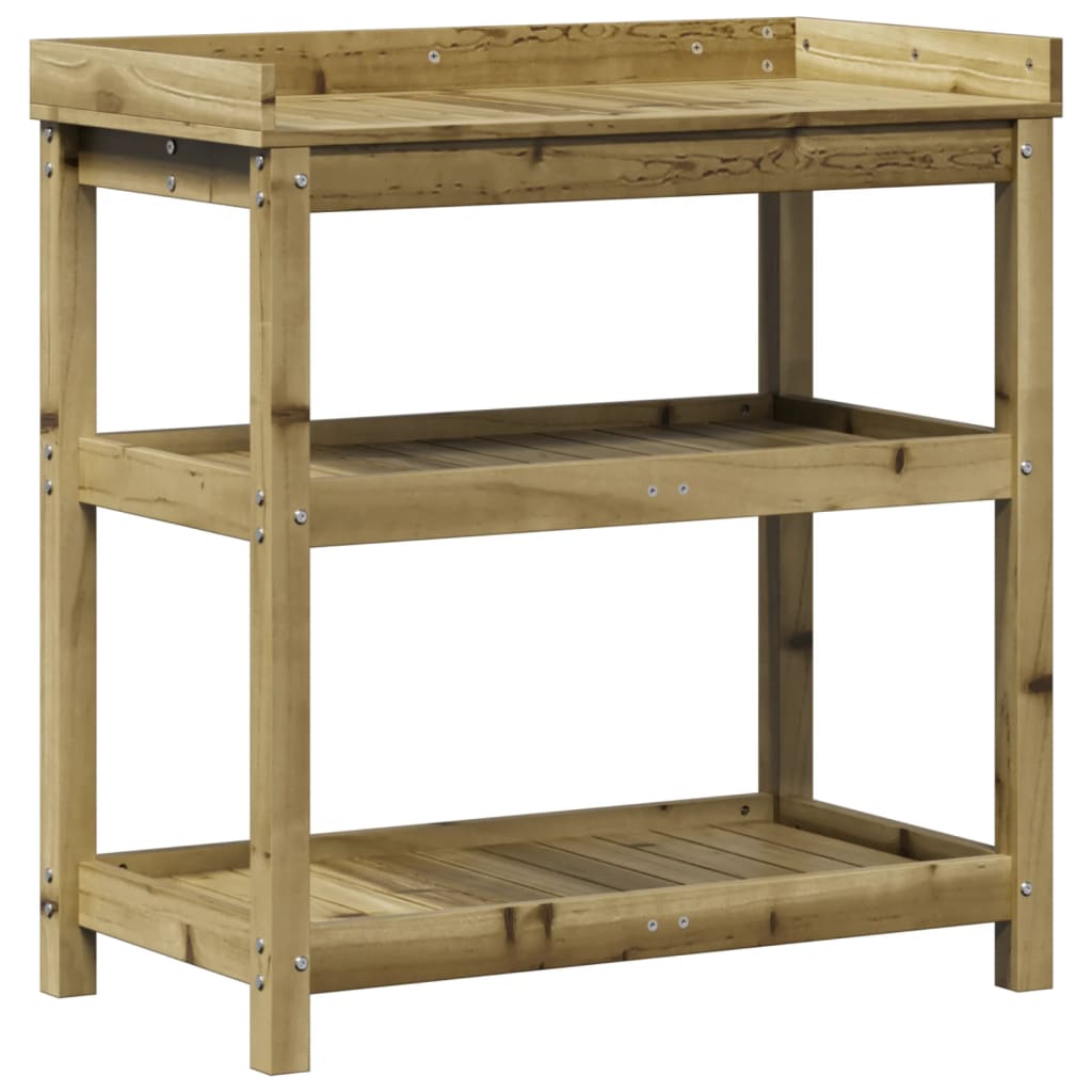 Potting Table with Shelves 82.5x45x86.5 cm Impregnated Wood Pine