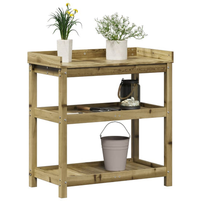 Potting Table with Shelves 82.5x45x86.5 cm Impregnated Wood Pine