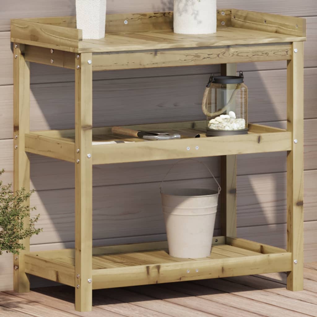 Potting Table with Shelves 82.5x45x86.5 cm Impregnated Wood Pine