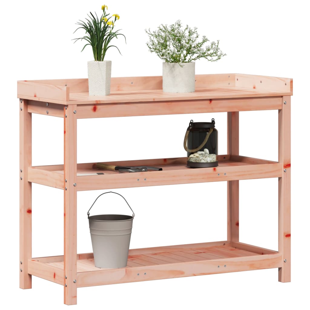 Potting Table with Shelves 108x45x86.5 cm Solid Wood Douglas