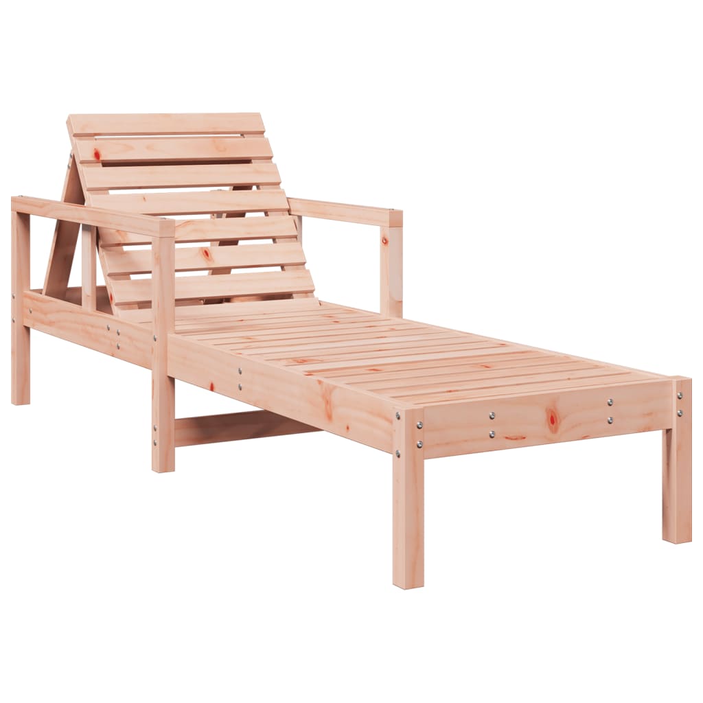 Sun Lounger 199.5x62x55 cm Solid Wood Douglas