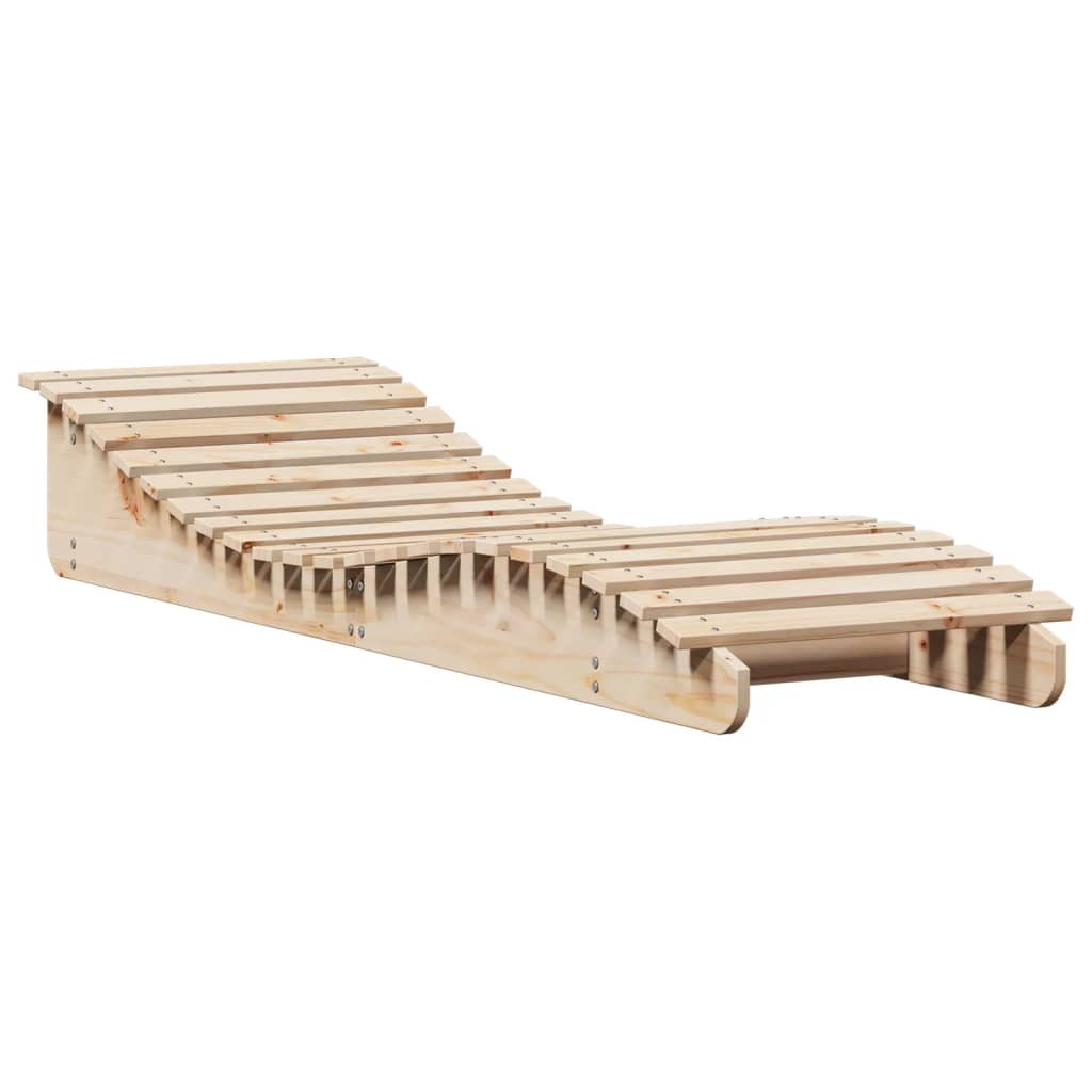 Sun Lounger 205x60x31.5 cm Solid Wood Pine