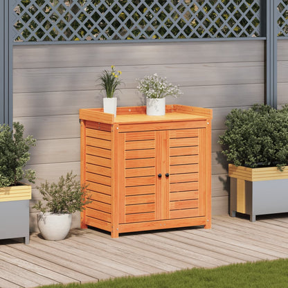 Potting Table with Shelves Brown 82.5x50x86.5 cm Solid Wood Pine