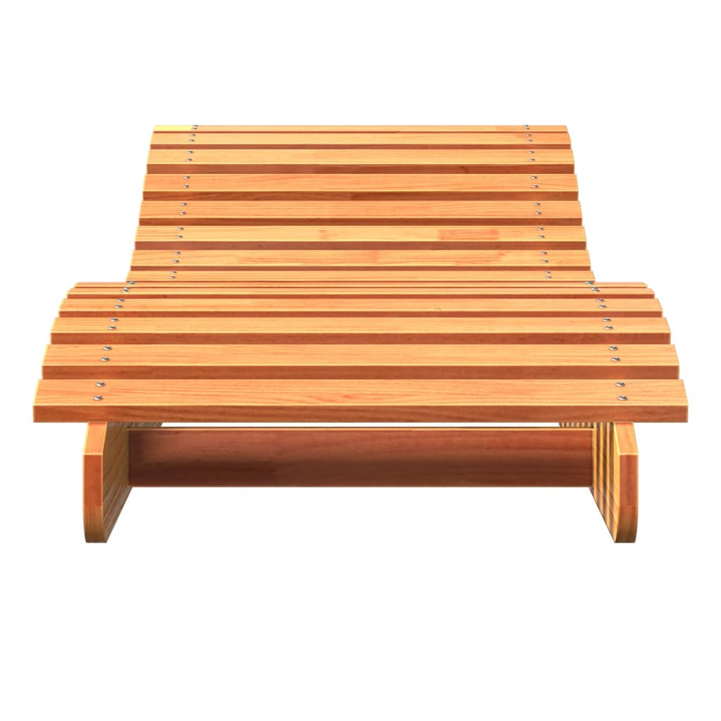 Sun Lounger Wax Brown 205x60x31.5 cm Solid Wood Pine