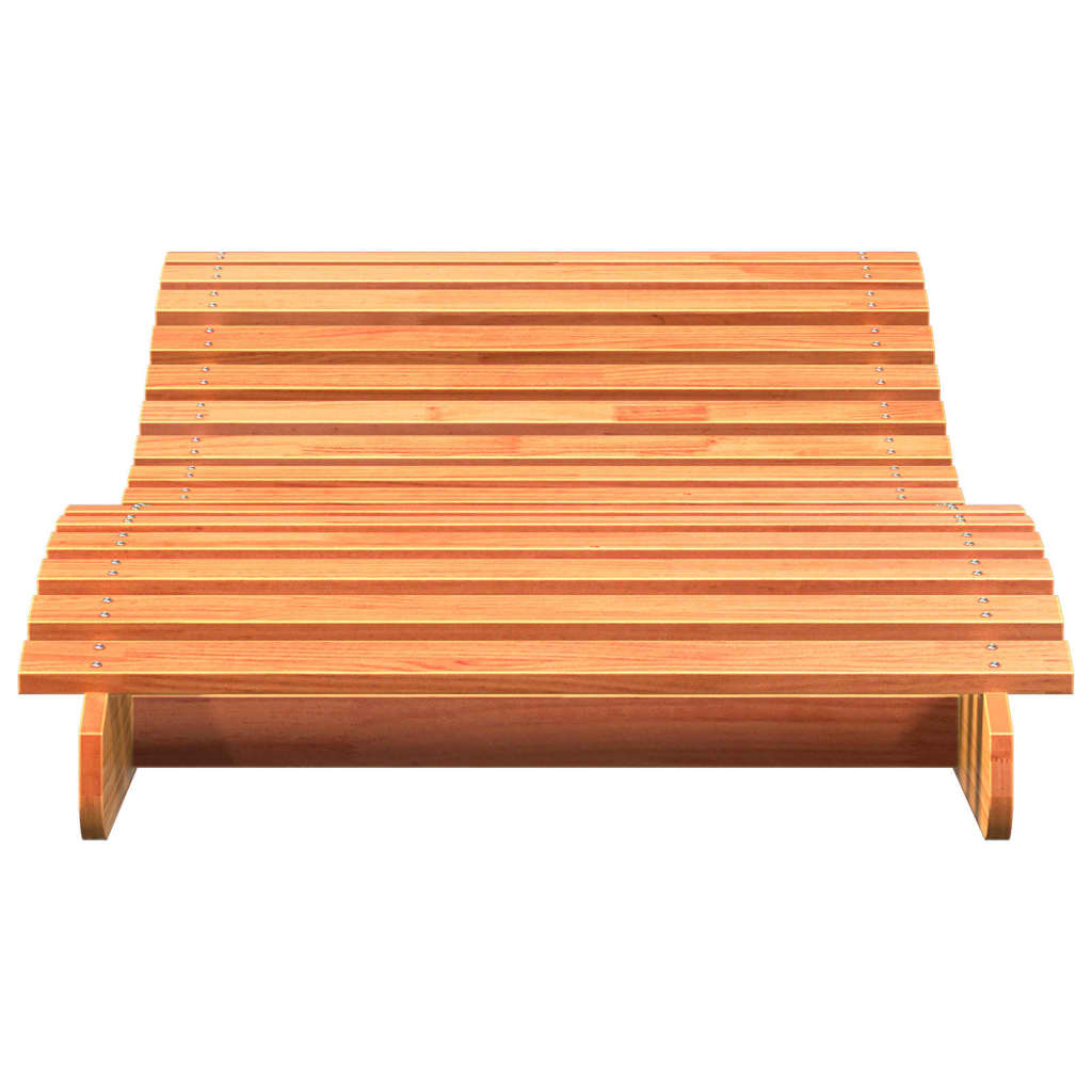 Sun Lounger Wax Brown 205x80x31.5 cm Solid Wood Pine