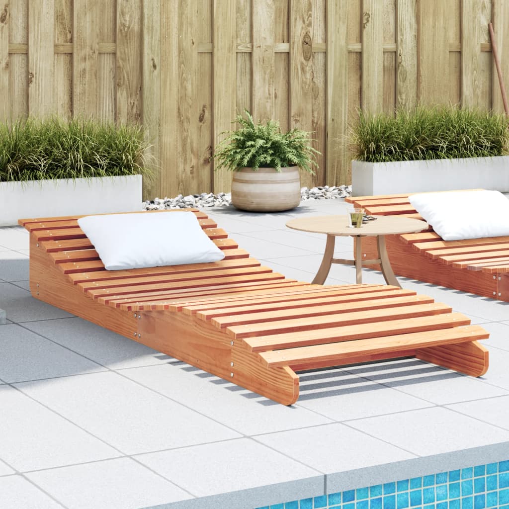 Sun Lounger Wax Brown 205x80x31.5 cm Solid Wood Pine