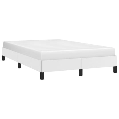 Bed Frame White 120x190 cm Small Double Faux Leather