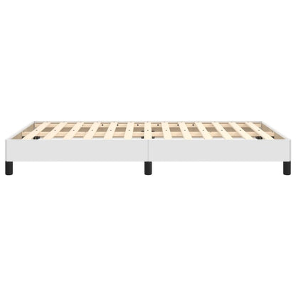 Bed Frame White 120x190 cm Small Double Faux Leather