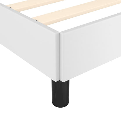 Bed Frame White 120x190 cm Small Double Faux Leather