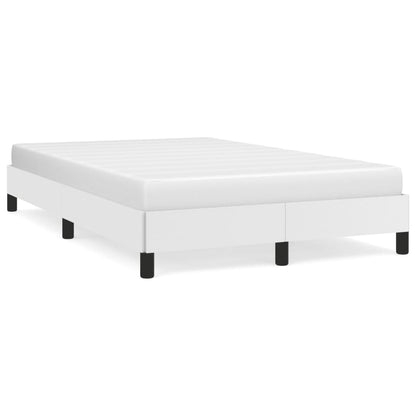 Bed Frame White 120x190 cm Small Double Faux Leather