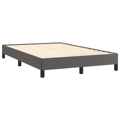 Bed Frame Grey 120x190 cm Small Double Faux Leather