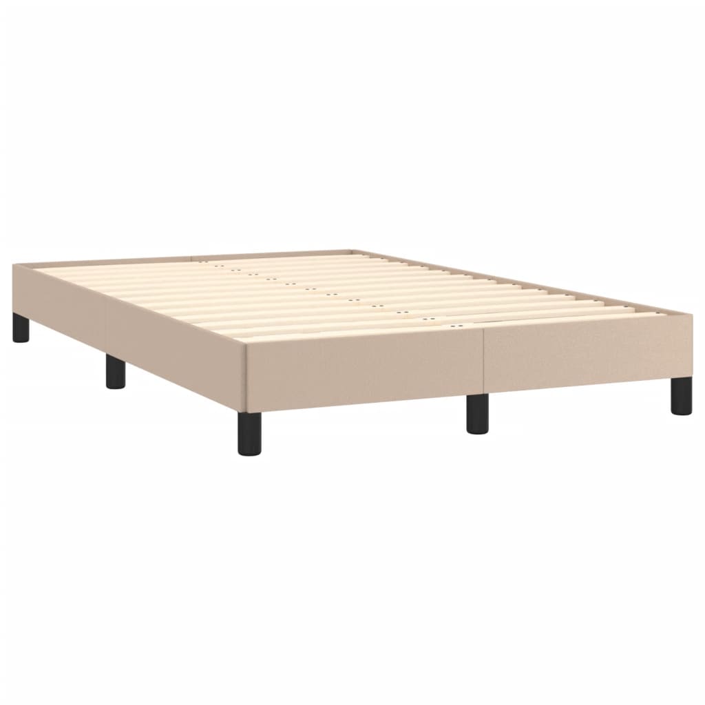 Bed Frame Cappuccino 120x190 cm Small Double Faux Leather