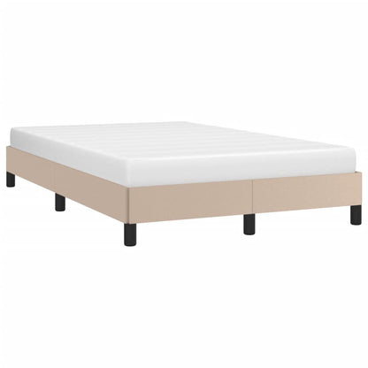 Bed Frame Cappuccino 120x190 cm Small Double Faux Leather