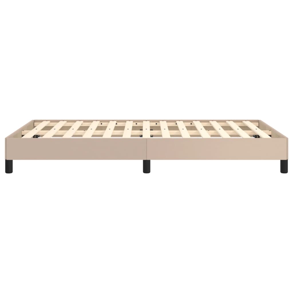 Bed Frame Cappuccino 120x190 cm Small Double Faux Leather