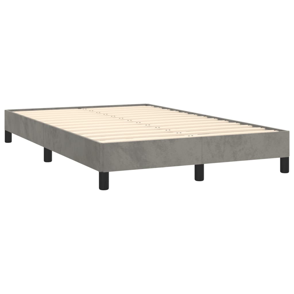 Bed Frame Light Grey 120x190 cm Small Double Velvet