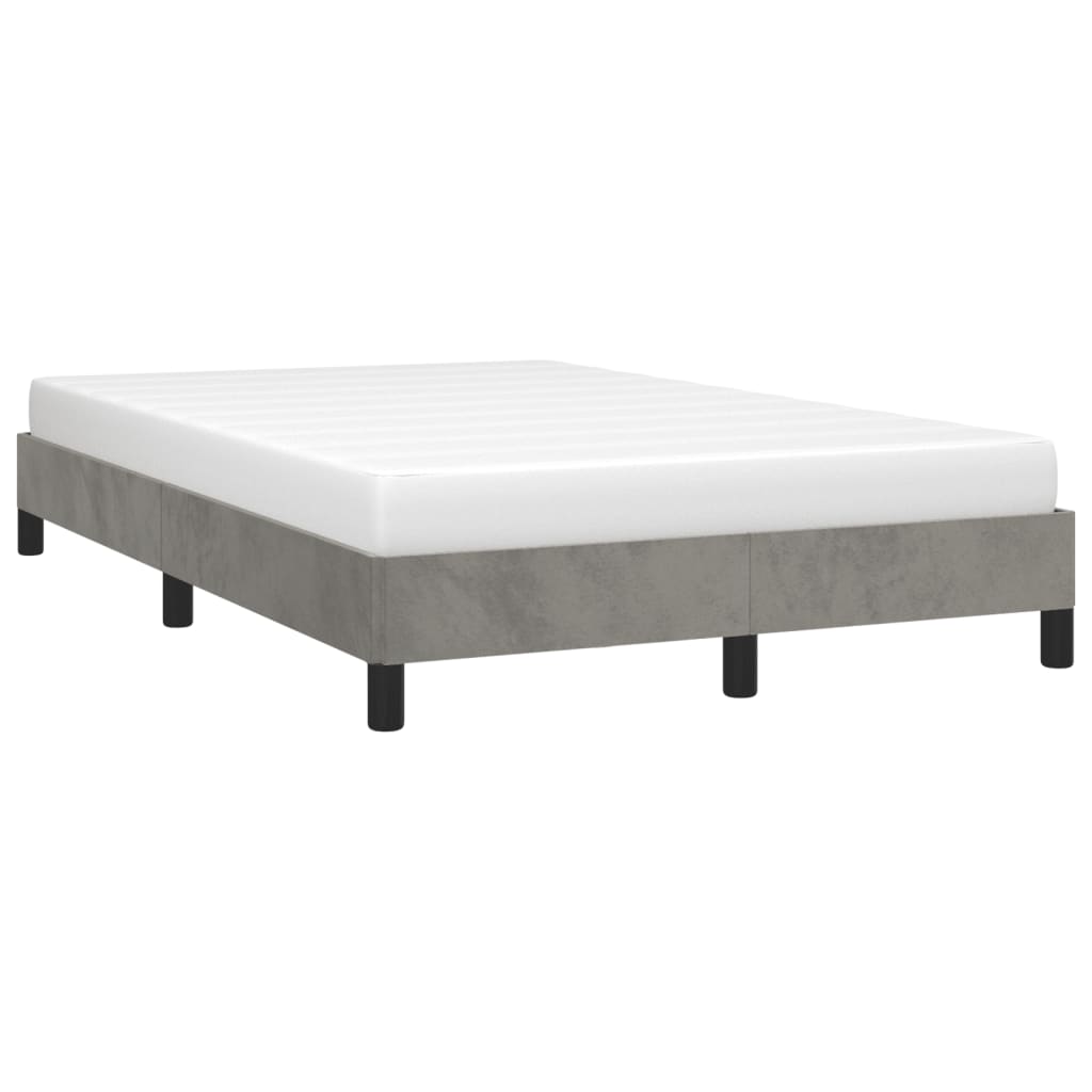 Bed Frame Light Grey 120x190 cm Small Double Velvet